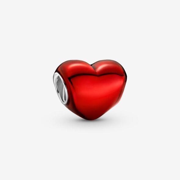 Metallic Red Heart Charm Pandora Australia