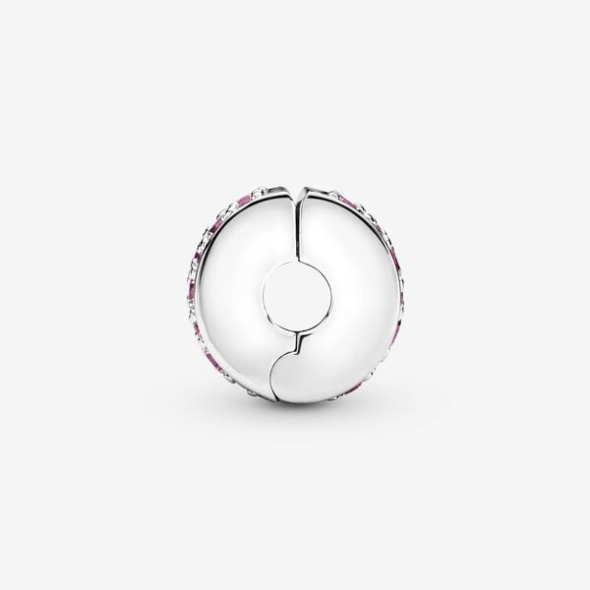 Pink Pave Clip Charm Pandora Australia Sterling Silver