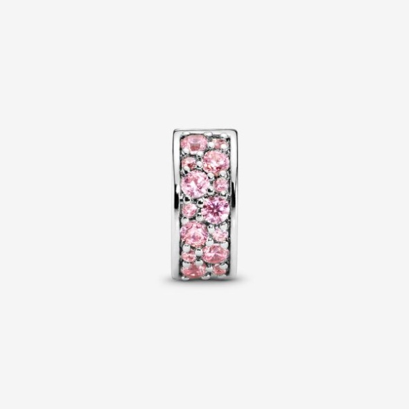Pink Pave Clip Charm Pandora Australia Sterling Silver