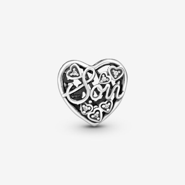 Mother And Son Script Openwork Charm-Final Sale Pandora Australia