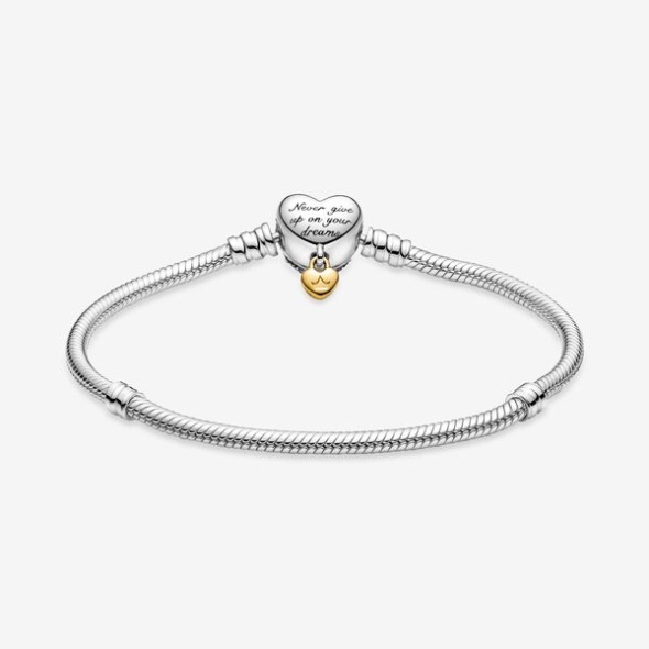 Disney Princess Pandora Australia Moments Heart Snake Chain Bracelet