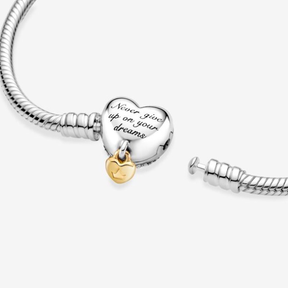 Disney Princess Pandora Australia Moments Heart Snake Chain Bracelet