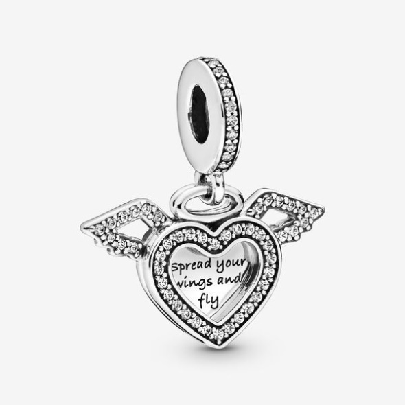 Heart And Angel Wings Dangle Charm Pandora Australia