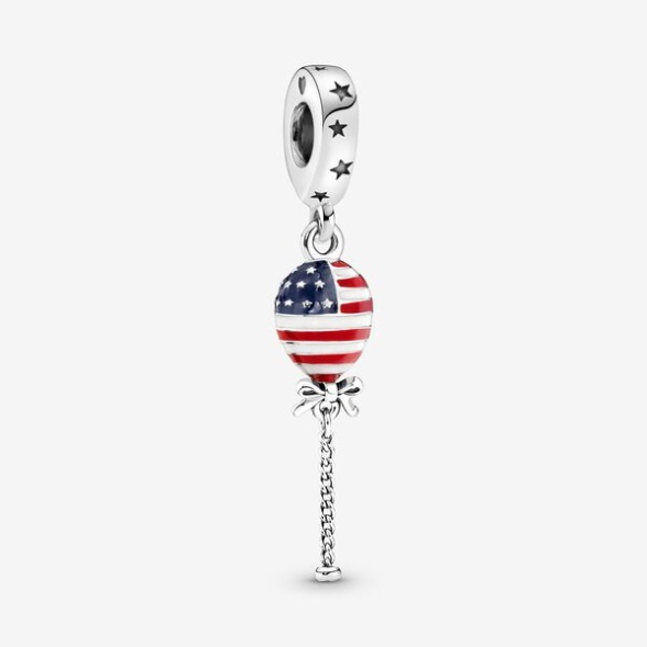 Stars Stripes Bow Balloon Dangle Charm Pandora Australia
