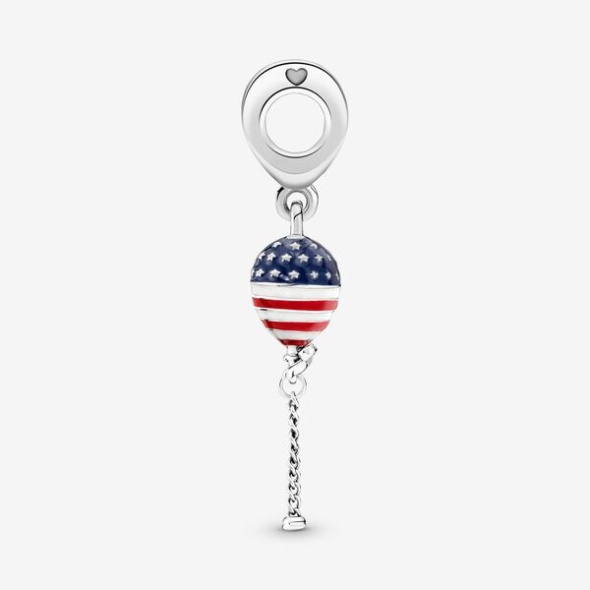 Stars Stripes Bow Balloon Dangle Charm Pandora Australia