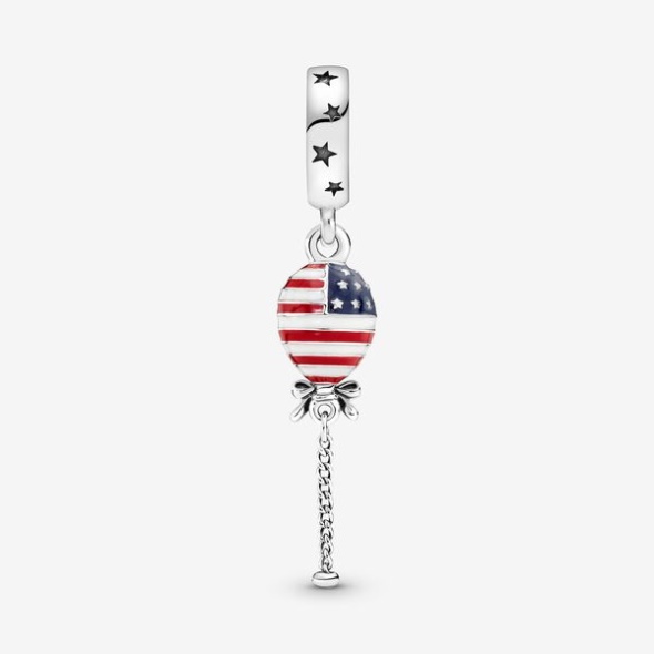 Stars Stripes Bow Balloon Dangle Charm Pandora Australia