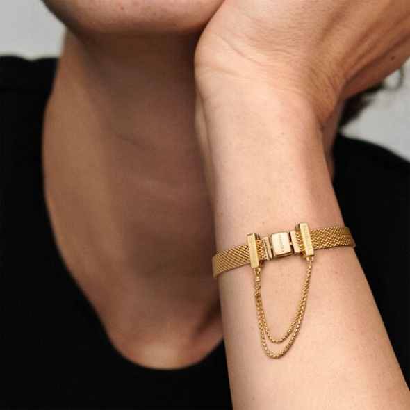 Pandora Australia Safety Chain Clip Charm-Final Sale Gold Plated