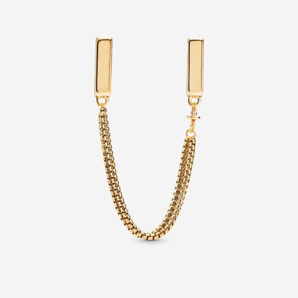Pandora Australia Safety Chain Clip Charm-Final Sale Gold Plated