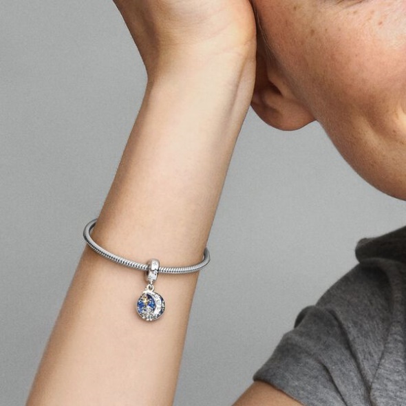 Santa Claus On The Moon Double Dangle Charm Pandora Australia