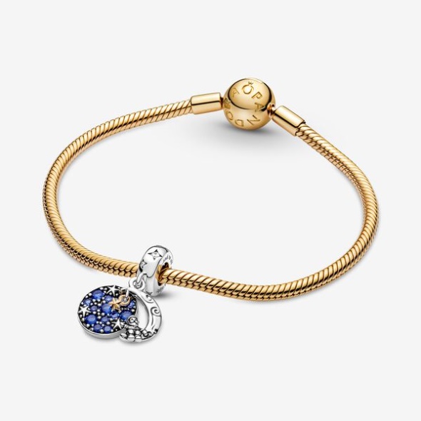 Santa Claus On The Moon Double Dangle Charm Pandora Australia