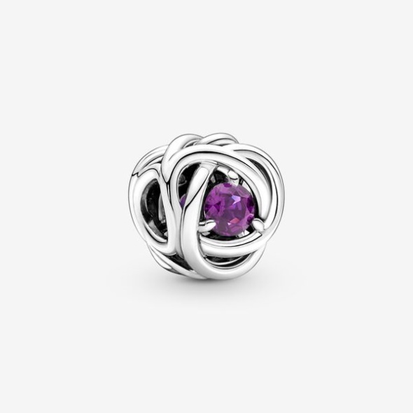 February Purple Eternity Circle Charm Pandora Australia