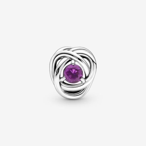 February Purple Eternity Circle Charm Pandora Australia