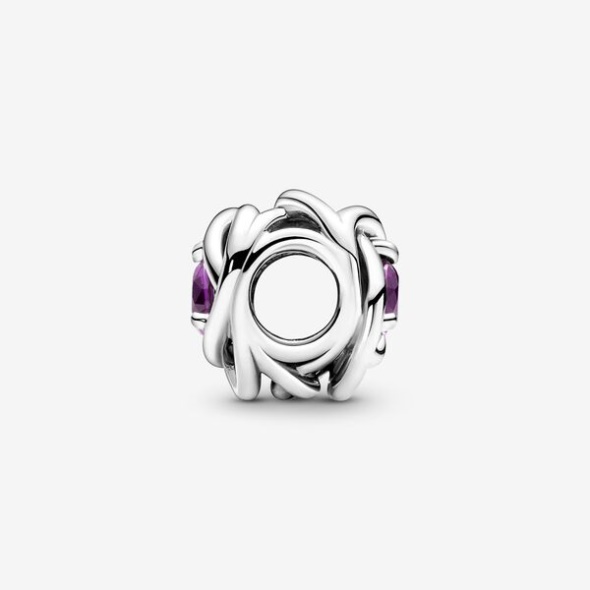 February Purple Eternity Circle Charm Pandora Australia