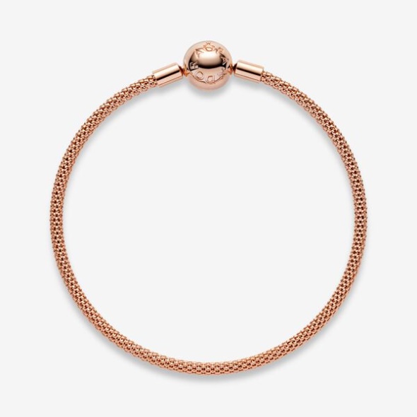 Pandora Australia Moments Mesh Bracelet Rose Gold Plated