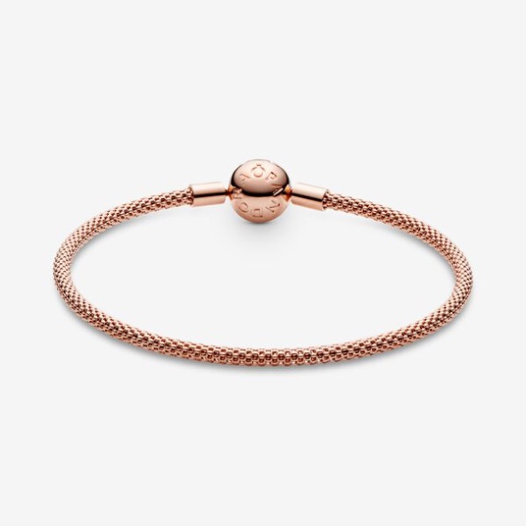 Pandora Australia Moments Mesh Bracelet Rose Gold Plated