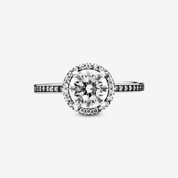 Round Sparkle Halo Ring Pandora Australia