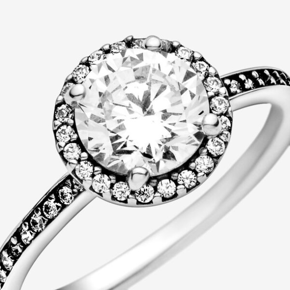 Round Sparkle Halo Ring Pandora Australia