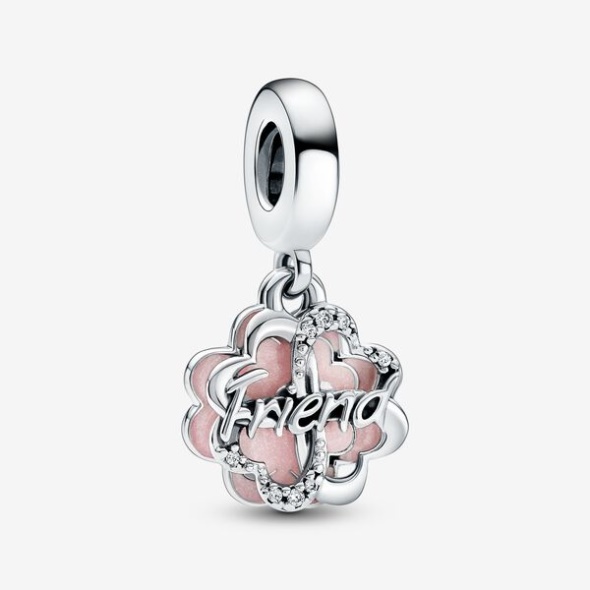 Four-Leaf Clover Friendship Double Dangle Charm Pandora Australia