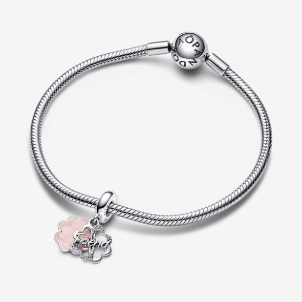 Four-Leaf Clover Friendship Double Dangle Charm Pandora Australia