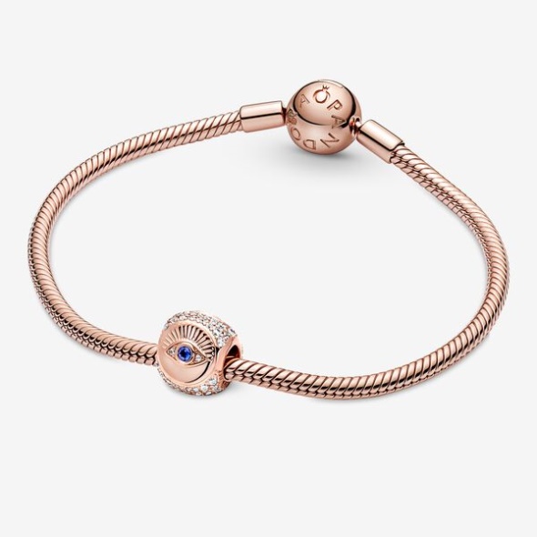 Hamsa All-Seeing Eye Feather Three-Sided Charm Pandora Australia