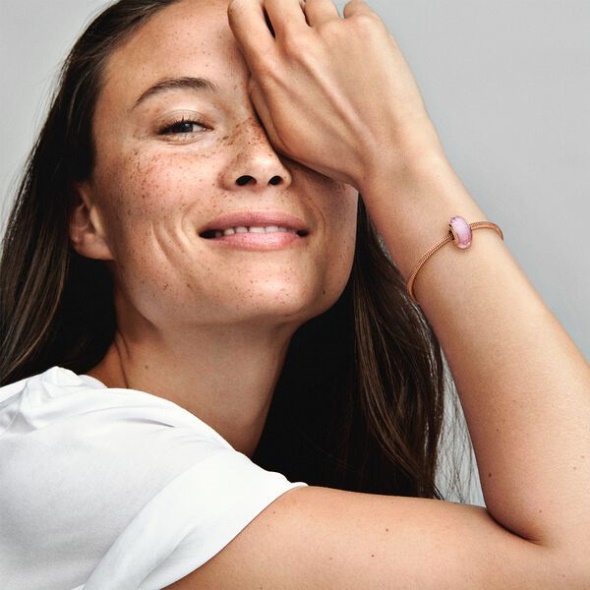 Faceted Pink Murano Glass Charm Pandora Australia