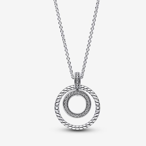 Pandora Australia Signature Pave Beads Pendant Necklace