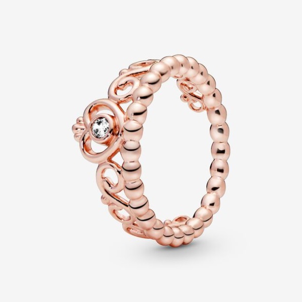 Princess Tiara Crown Ring Pandora Australia Rose Gold Plated