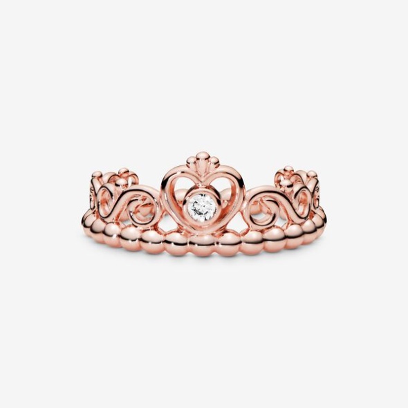 Princess Tiara Crown Ring Pandora Australia Rose Gold Plated