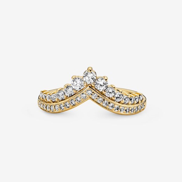 Pandora Australia Timeless Wish Tiara Ring Gold Plated