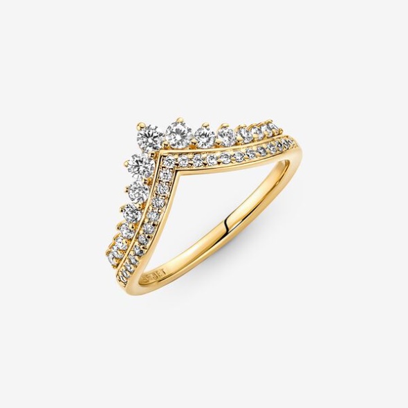 Pandora Australia Timeless Wish Tiara Ring Gold Plated