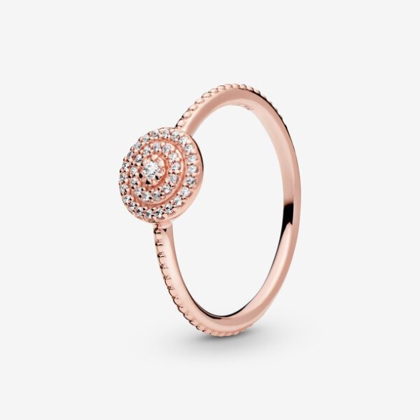 Elegant Sparkle Ring Pandora Australia Rose Gold Plated