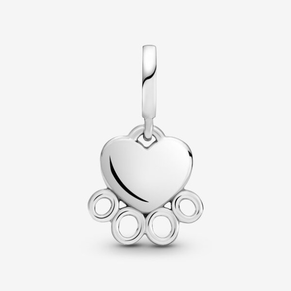 Hearts Paw Print Dangle Charm Pandora Australia