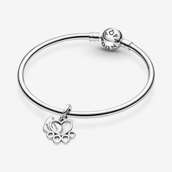Hearts Paw Print Dangle Charm Pandora Australia