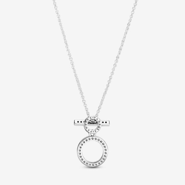 Double Hoop T-Bar Necklace Pandora Australia