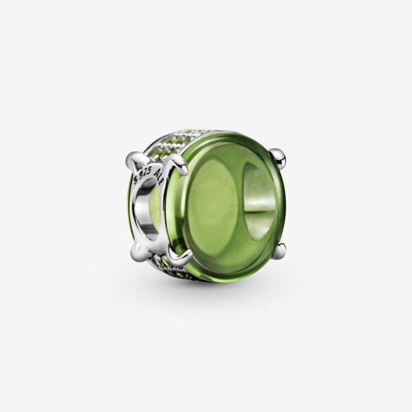 Green Oval Cabochon Charm-Final Sale Pandora Australia