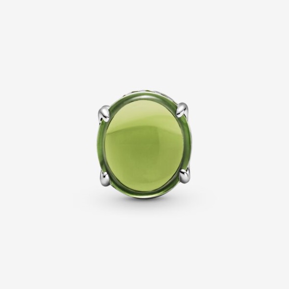 Green Oval Cabochon Charm-Final Sale Pandora Australia