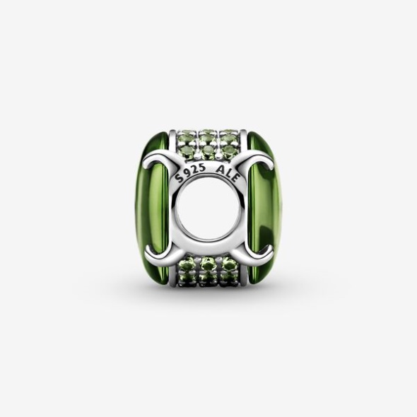 Green Oval Cabochon Charm-Final Sale Pandora Australia