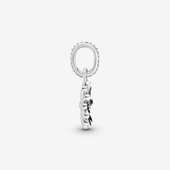Purple Daisy Dangle Charm Pandora Australia Sterling Silver