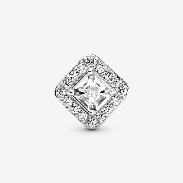 Square Sparkle Halo Charm Pandora Australia Sterling Silver