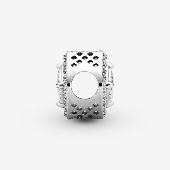 Square Sparkle Halo Charm Pandora Australia Sterling Silver