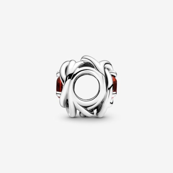 January Red Eternity Circle Charm Pandora Australia