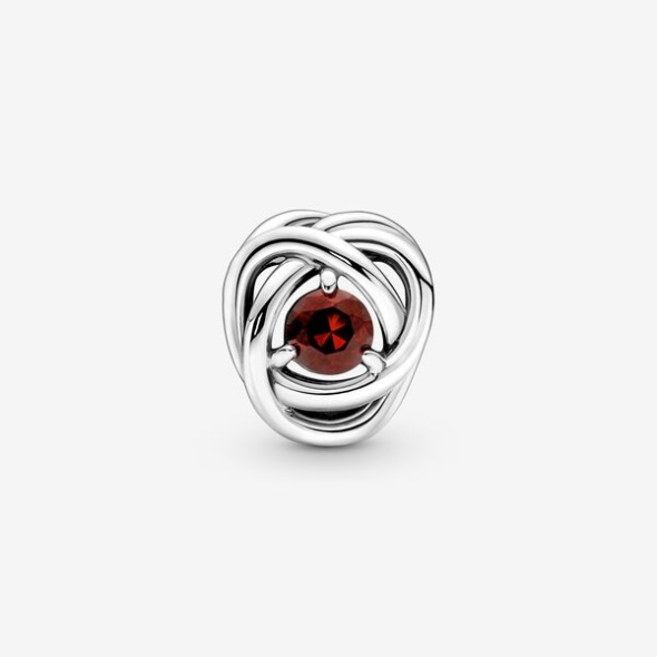 January Red Eternity Circle Charm Pandora Australia