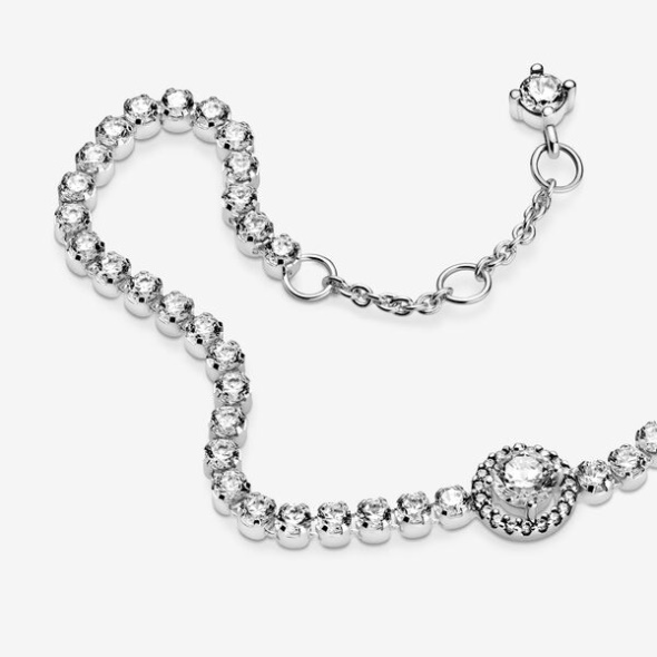 Sparkling Halo Tennis Bracelet Pandora Australia
