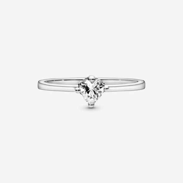 Clear Heart Solitaire Ring Pandora Australia