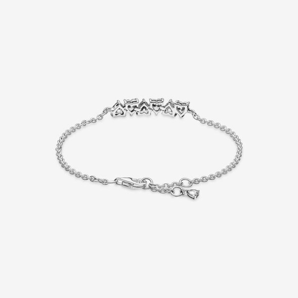 Sparkling Endless Hearts Chain Bracelet Pandora Australia