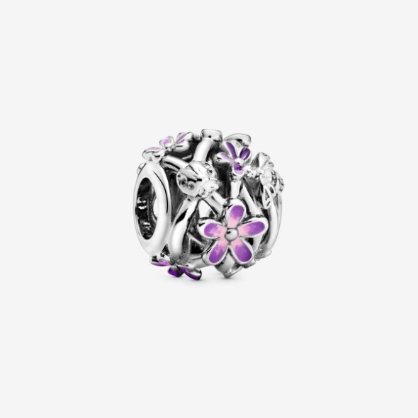 Openwork Purple Daisy Charm Pandora Australia