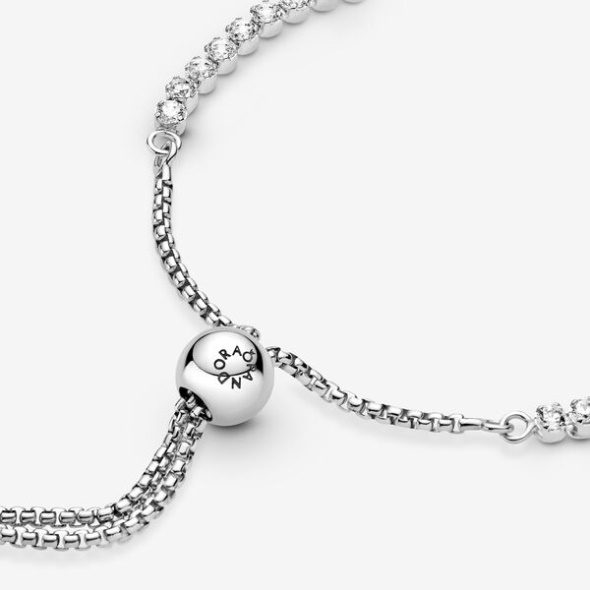 Sparkling Slider Tennis Bracelet Pandora Australia Sterling Silver