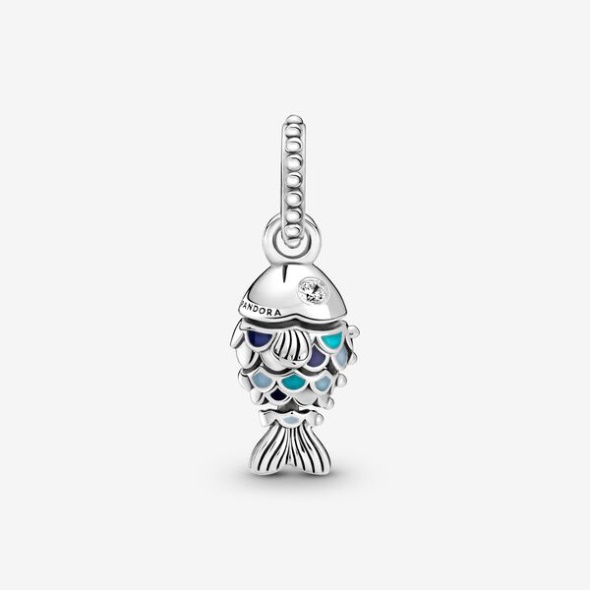 Blue Scaled Fish Dangle Charm Pandora Australia