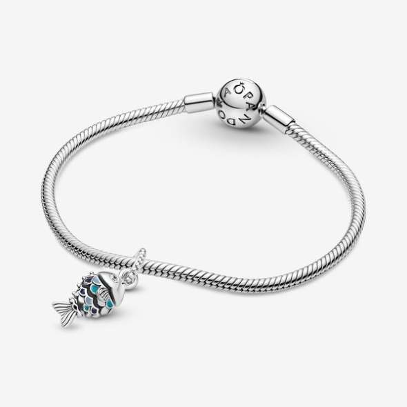 Blue Scaled Fish Dangle Charm Pandora Australia