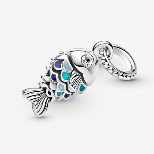 Blue Scaled Fish Dangle Charm Pandora Australia